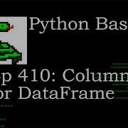 Python Basics Pandas DataFrames Columns