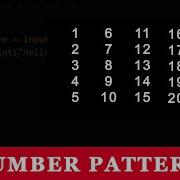 Python Program To Print Number Pattern In Square Shape 05