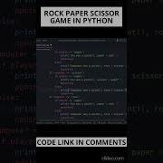 Rock Paper Scissor Game Using Python Short Python
