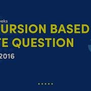 Recursion Based GATE Question GATE 2016