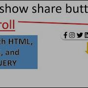 Hide And Show Share Button On Scroll With HTML CSS And JQUERY Toggling Share Icon On Scroll
