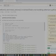 Reset Actions In ActionChains Not Working