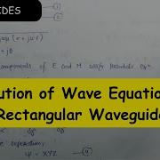 Solution Of Wave Equation In Rectangular Waveguide