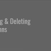 4 6 Adding Deleting Columns