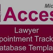 Microsoft Access Lawyer Appointment Tracking Database Template