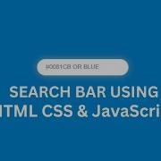 Search Bar Using HTML CSS JavaScript Color Search Box