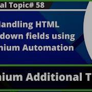 Handing HTML Dropdown Fields Using Selenium