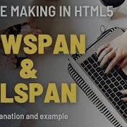 What Are Table Rowspan And Colspan In HTML HTML Table Colspan Rowspan