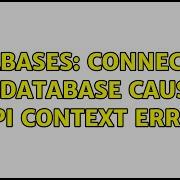 Databases Connection To Database Causes SSPI Context Error