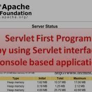 First Servlet Program By Using Servlet Interface Console Based Application