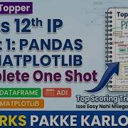 Pandas Class 12 IP Complete One Shot CBSE Board Exam 2026