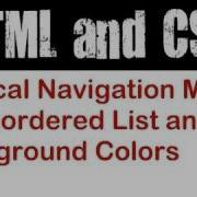 Vertical Navigation Menu With Unordered List And Background Colors