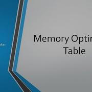38 Memory Optimised Table In SQL Server