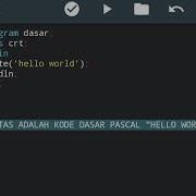 HELLO WORLD PASCAL LANGUAGE 1
