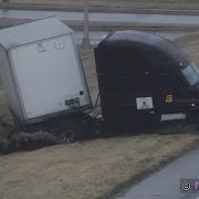Semi Jackknife Caught On Camera Icy Bridge Slides On I 135 North Of Wichita