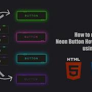 Create A Neon Button Hover Animation In HTML CSS Tutorial For Beginners