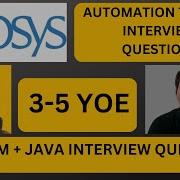 Infosys Automation Testing Interview Java Interview Questions 3 5 YOE