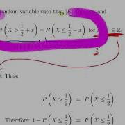 Median Of A Random Variable