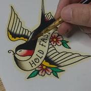 Painting Tattoo Flash Sparrow Tattoo Drawing