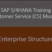 Видео 03 Обучение модулю обслуживания клиентов CS SAP S 4HANA Структура предприятия