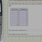 TI84 One Variable Statistics Mean And Median Using A Frequency Table