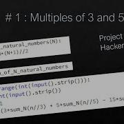 Python Solution Hacker Rank Project Euler 1 Multiples Of 3 And 5
