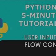 User Input And Flow Control Python 5 Minute Tutorials Beginner Python Tutorials
