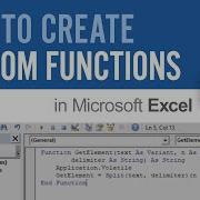 How To Create Custom Functions In Excel