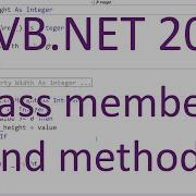 VB NET 2013 Классы методы члены и конструкторы