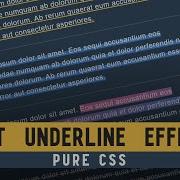 How To Create Text Underline Animation Effects Using Pure CSS And HTML