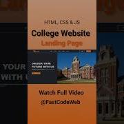 College Website Using HTML CSS Fast Code