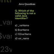 Java MCQ Invalid Java Identifier Part 4 Java Interview Prep