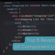 Top 5 ReactJS UI Component Libraries ReactJS Component Libraries AnaghTech ReactJS