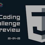 JavaScript Challenge Review 20 04 20