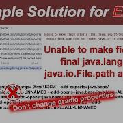 How To Fix Unable To Make Field Private Final Java Lang String Java Io File Path Accessible Error