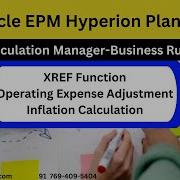 Business Rules Understand XREF Function Operating Expense Adjustment Inflation Calculation