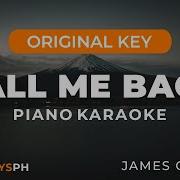 Call Me Back James Charles Piano Karaoke