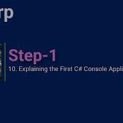 10 Explaining The First C Console Application Program
