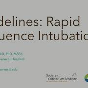 New SCCM Guidelines Rapid Sequence Intubation Recognizing Critical Illness And Glycemic Control