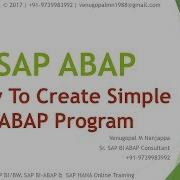 How To Create Simple SAP ABAP Program