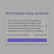 Word Counter Using Javascript Javascript Projects