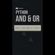 The And Or Keywords In Python Shorts