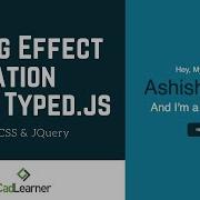 Typing Effect Animation With Typed Js HTML CSS JQuery