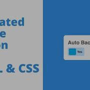 Animated Toggle Button Using HTML CSS Only