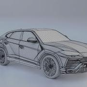 Lamborghini Urus 2019 Vray Wireframe Render Wireframe
