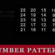 Python Program To Print Number Pattern In Square Shape 07