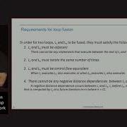 Встреча разработчиков LLVM 2018 К Бартон Пересмотр Loop Fusion и его места в циклической перед