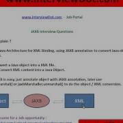 InterviewDot Com Job Portal What Is JAXB Interview Questions