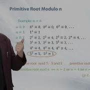 INT 05 04 Primitive Root