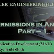 Lec 43 Permissions In Android Part 1 Mobile Application Development Computer Engineering